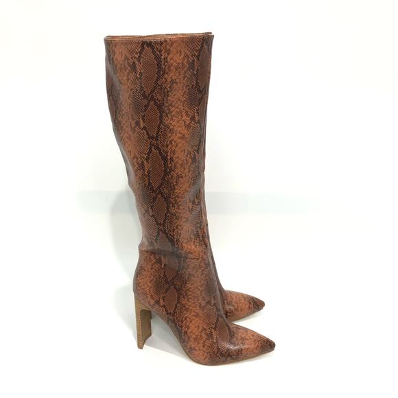 Free People X Billini Brianna High Point Knee High Tall Boots Brown Size 8 - Picture 1 of 12